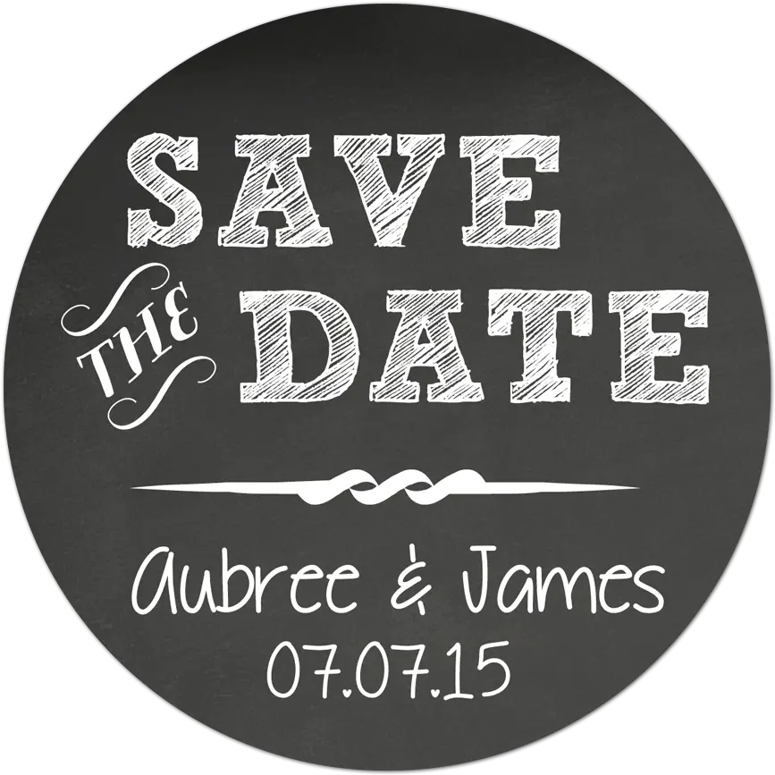  Download Save The Date Chalkboard Style Personalized Sticker Asleep In The Bread Aisle Png Chalk Board Png