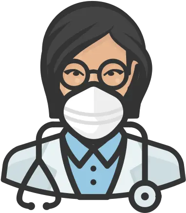  Asian Coronavirus Doctor Female Icon Free Download Doctor With Mask Drawing Png Female Icon Png