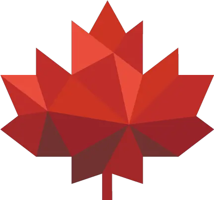  Geometric Maple Leaf Illustration Png Red Leaf Logo