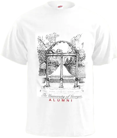  Uga Alumni Arch White Tee Marchio Mcdonald Png Uga Arch Logo