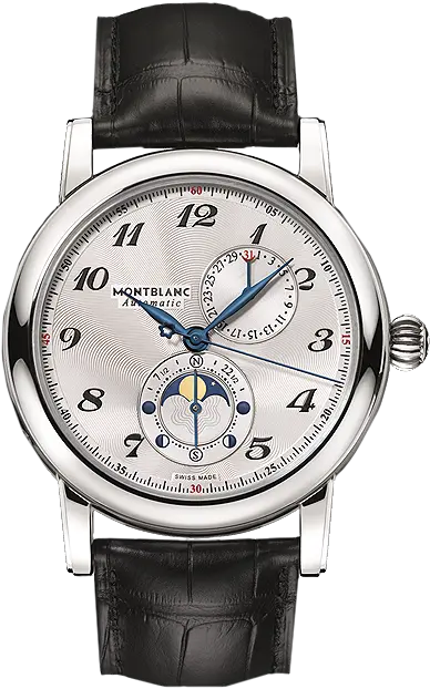  Montblanc Star Twin Moonphase Swiss Watch Gallery Mont Blanc Watches Png Moon Phase Png