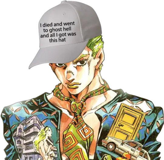  Transparent Johnny Joestars Yoshikage Kira Dead Questions Png Jojo Hat Png