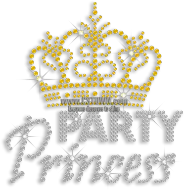  Download Party Princess U0026 Gold Crown Iron On Rhinestone Solid Png Gold Princess Crown Png