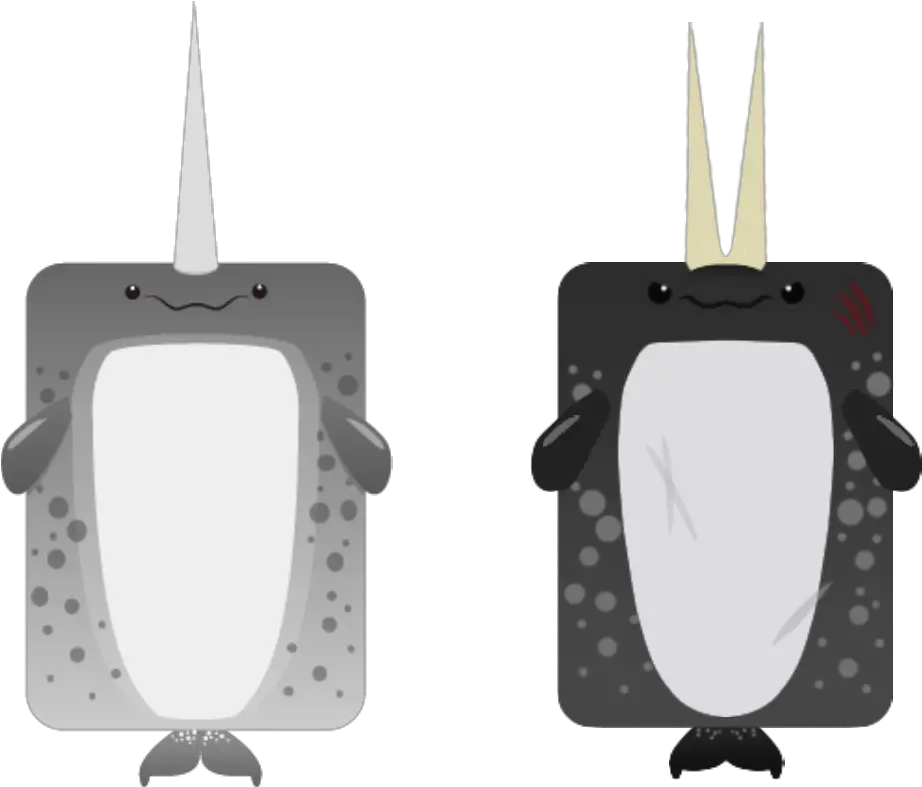  Narwhal Double Tusk Deeeepioskins Vertical Png Narwhal Icon