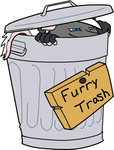  Furry Trash V 1 By Dannyskunk Fur Affinity Dot Net Waste Container Png Furry Png