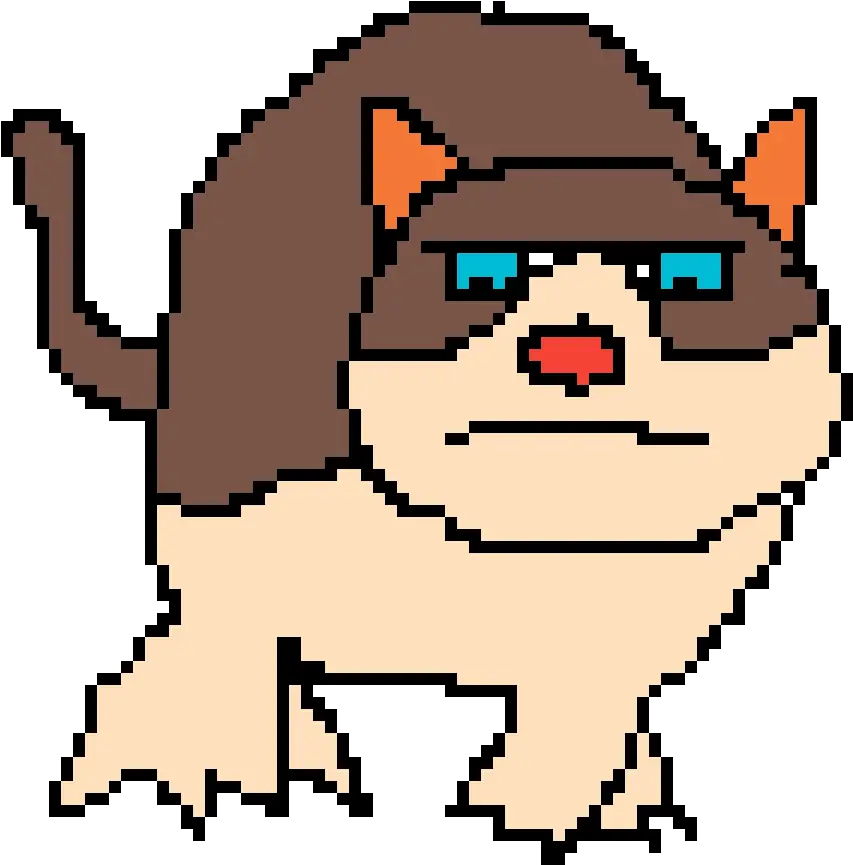  Pixilart Grumpy Cat By Anonymous Cartoon Png Grumpy Cat Png