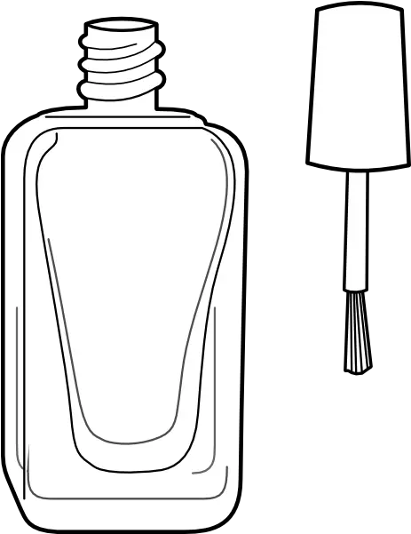  Nail Polish Bottle Black And White Clip Art Nail Polish White Png Nail Polish Png