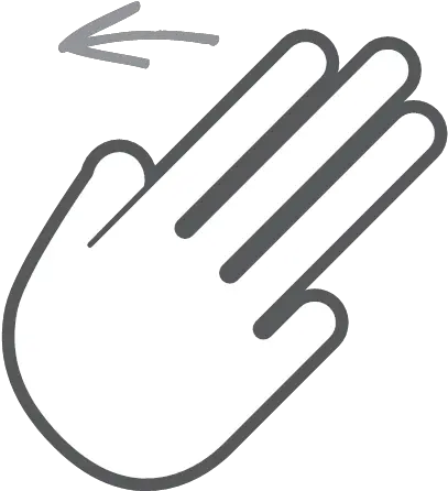  Gesture Hand Interactive Left Scroll Swipe Icon Png