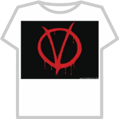  V T Shirt Roblox Nike Blue Png V For Vendetta Logo