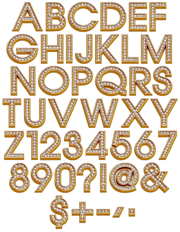  Download Shine Font Bling Letters Png Bling Png