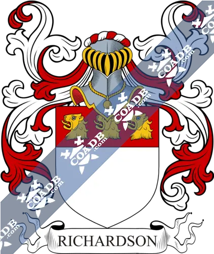  Richardson Family Crest Coat Of Arms And Name History Carter Coat Of Arms Png The Ace Family Logo