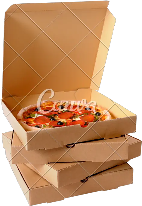  Download Stack Of Pizza Boxes Png Clip Art Black And White