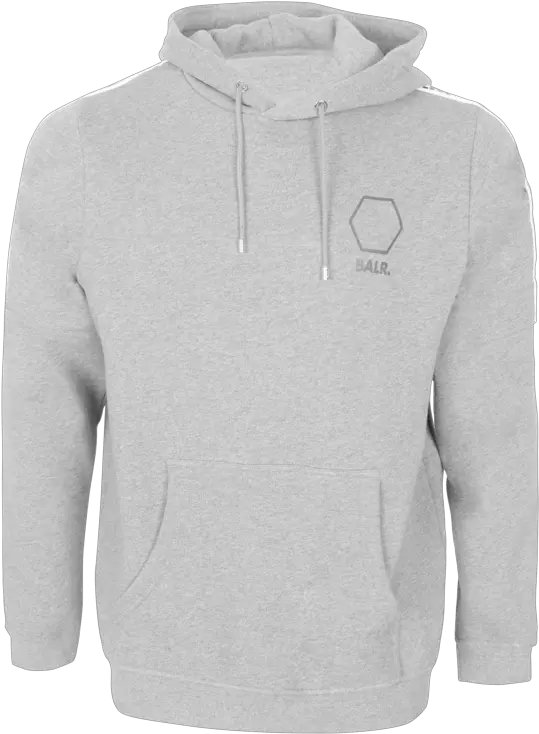  Hexagon Tape Straight Hoodie Grey Htr The Official Balr Hoodie Png Straight Jacket Png