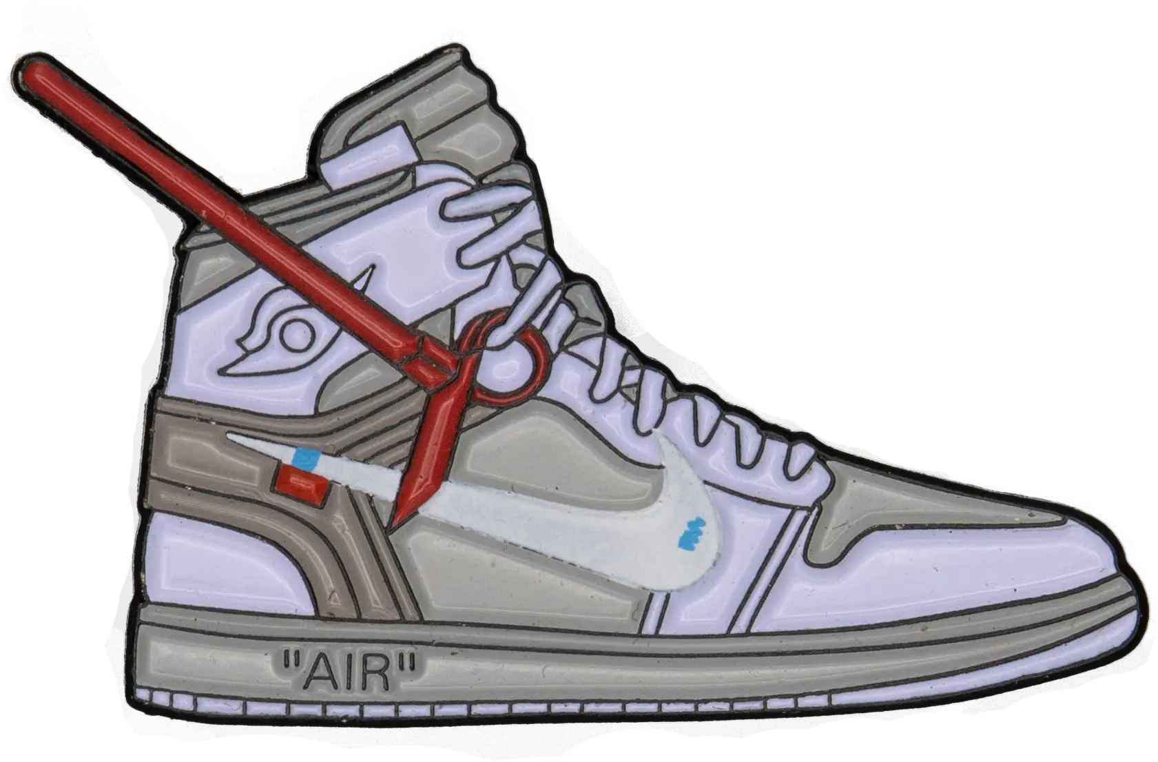  Air Jordan 1 X Off White Lace Up Png Off White Png